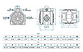 Dimensional Drawing for Air Operated Double Diaphragm Plastic Pump (DF100-P)