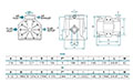 Dimensional Drawing for Air Operated Double Diaphragm Metal Pump (DF100-A)