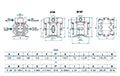 Dimensional Drawing for Air Operated Double Diaphragm Plastic Pump (DF30)