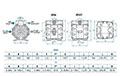 Dimensional Drawing for Air Operated Double Diaphragm Metal Pump (DF50-A)