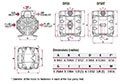 Dimensional Drawing for Air Operated Double Diaphragm Plastic Pump (DF50-P/DF50T)