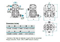 Dimensional Drawing for Air Operated Double Diaphragm Plastic Pump (DC-20)